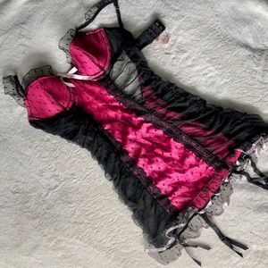Victoria Secret Sexy Lingerie 34B black and pink